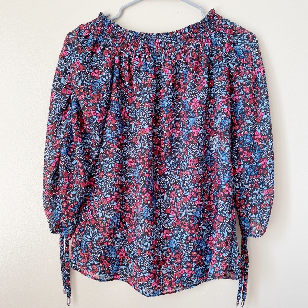 Libby Edelman Floral Off Shoulder Blouse